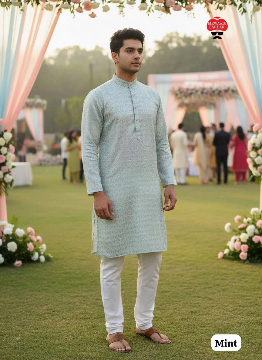 SS2016 Silk Designer Kurta Pajama Men's Wear