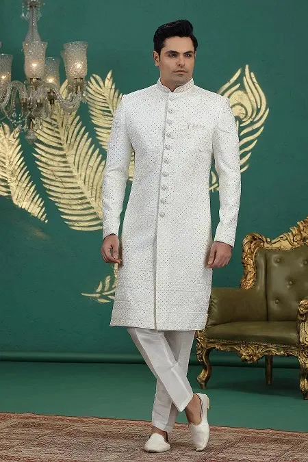 Sumi 4028 Banarasi Jacquard Bollywood Sherwani Bottom Men's Wear