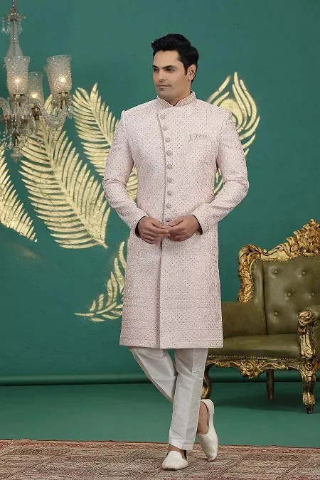 Sumi 4029 Banarasi Jacquard Festival Sherwani Bottom Men's Wear