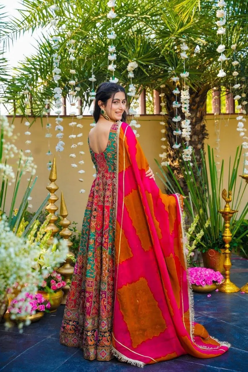 SWT 1190 Jimmy Organza Silk Digital Printed Gown