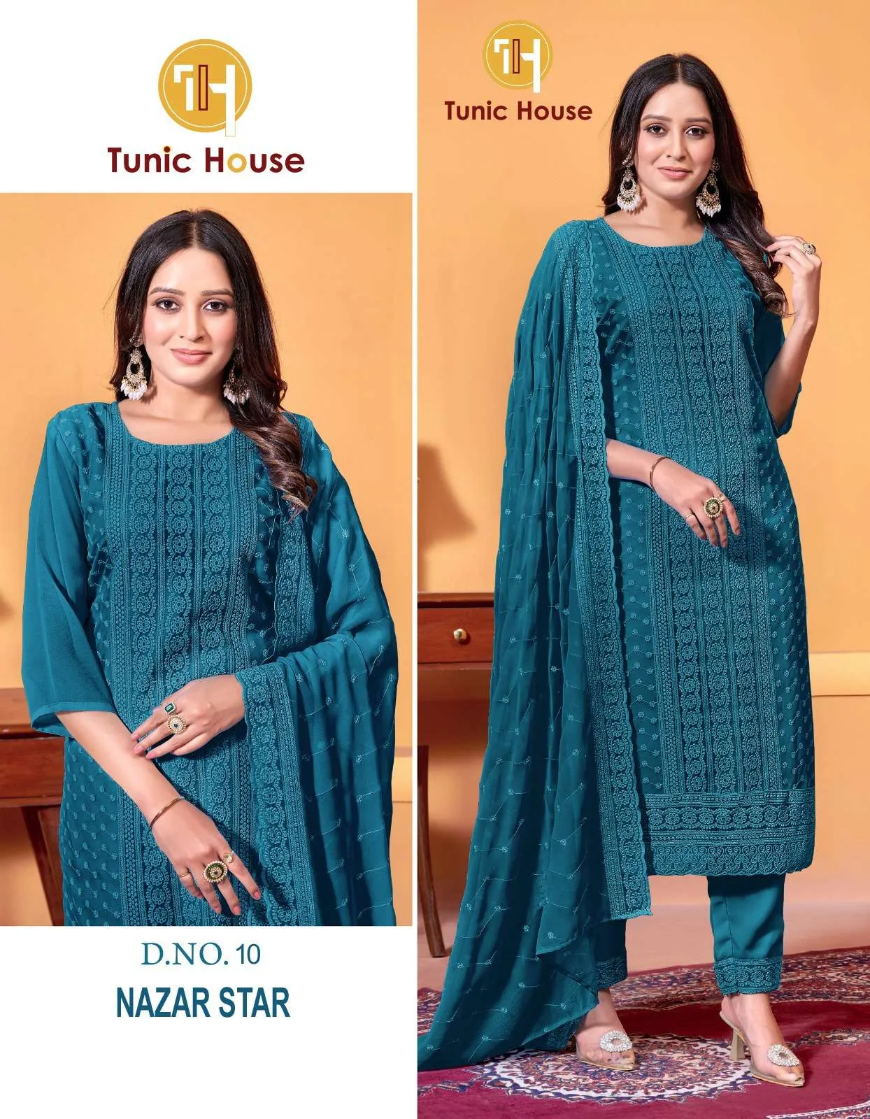 Tunic House Nazar Star Readymade Suits