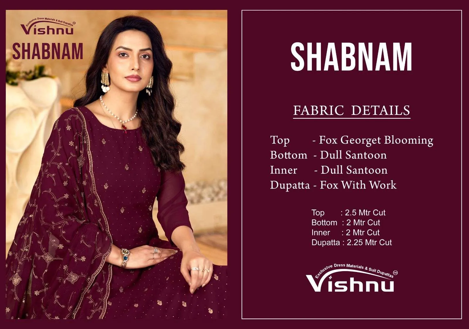 Vishnu Impex Shabnam Semi Stitched Suits