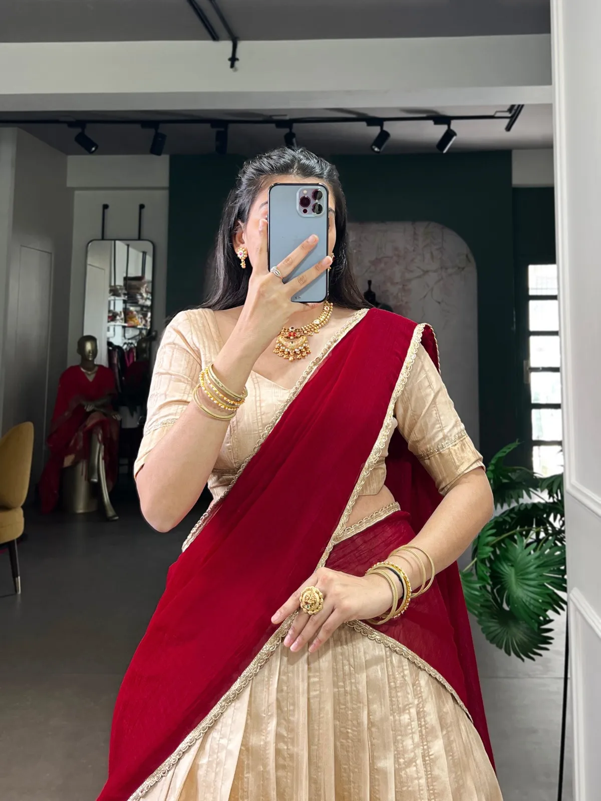 WMN 1031 Handloom Zari Waving Work Lehenga Choli