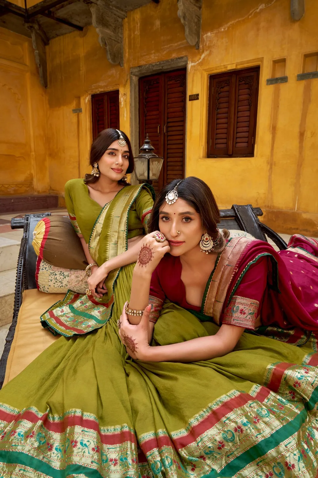 WMN 1903 Pure Chanderi Pongal Festival Lehenga Choli