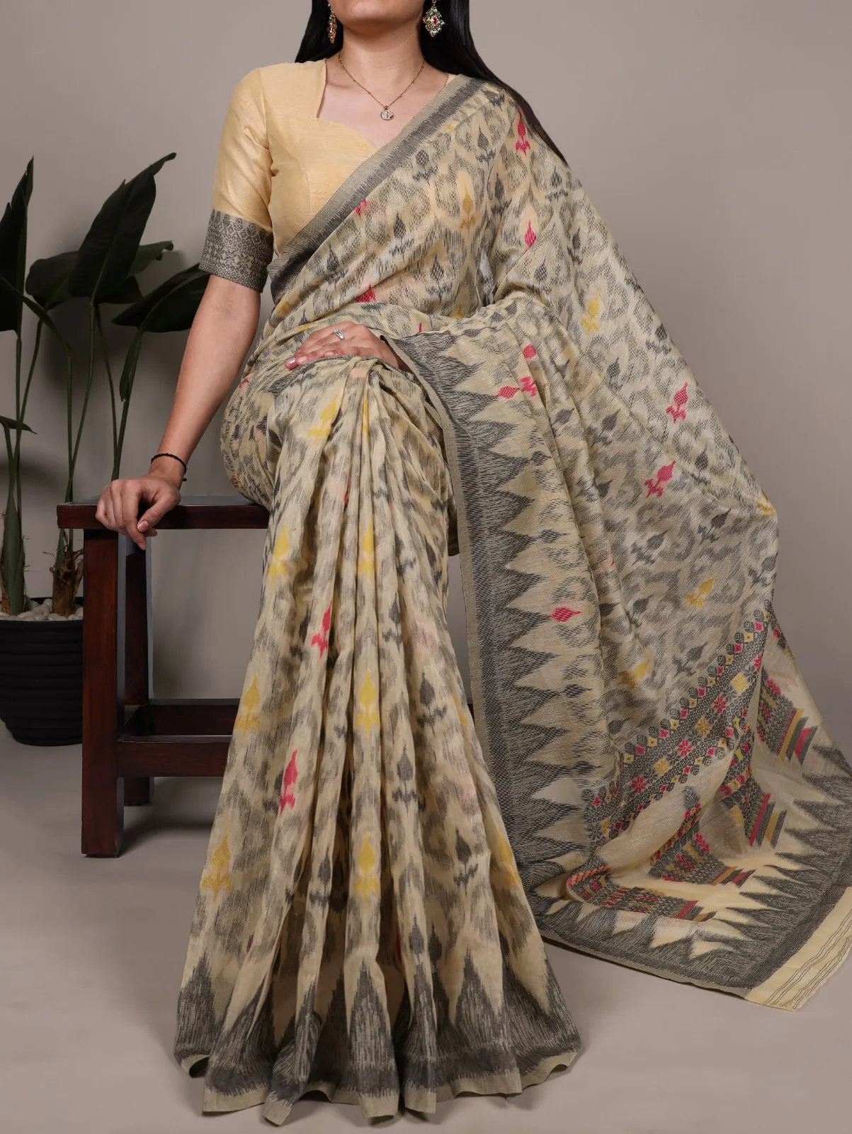 WMN 7414A Poly Cotton Printed Saree Below 1000 Sarees