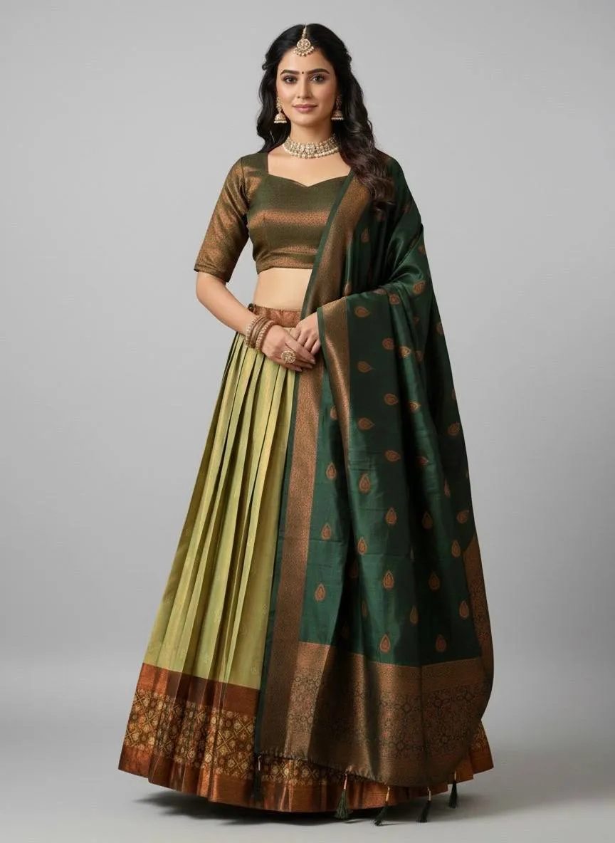 WMS Vol 122 Kanjiveram Silk Jacquard Lehenga Choli