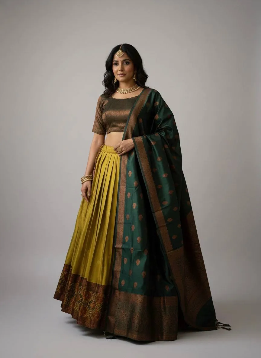 WMS Vol 122 Kanjiveram Silk Jacquard Lehenga Choli