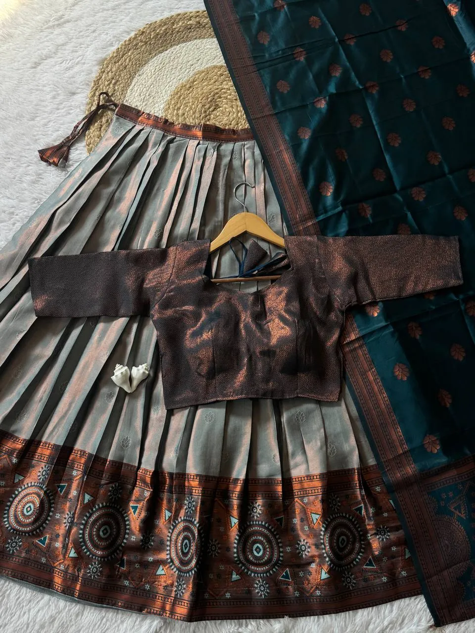 WMS Vol 122 Kanjiveram Silk Jacquard Lehenga Choli