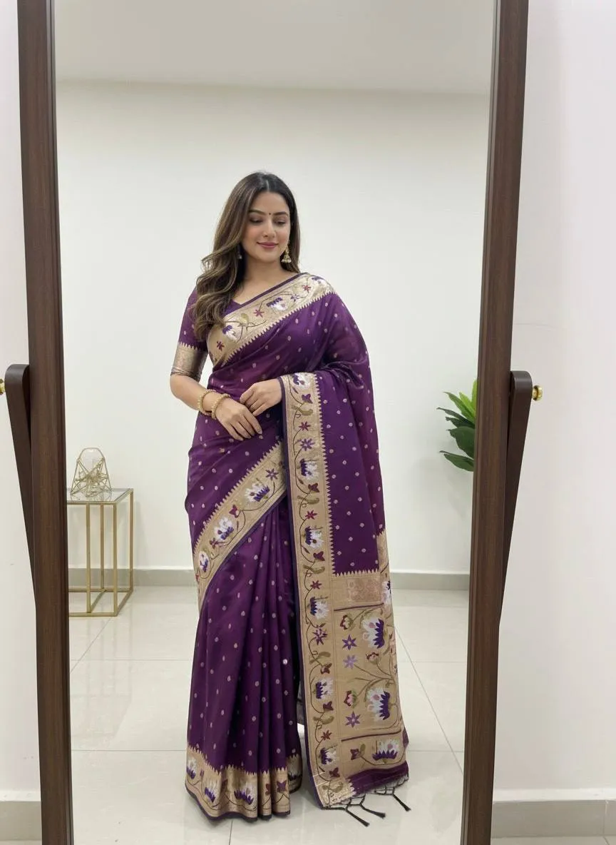 WMS Vol 123 Soft Silk Zari Jacquard Festival Saree