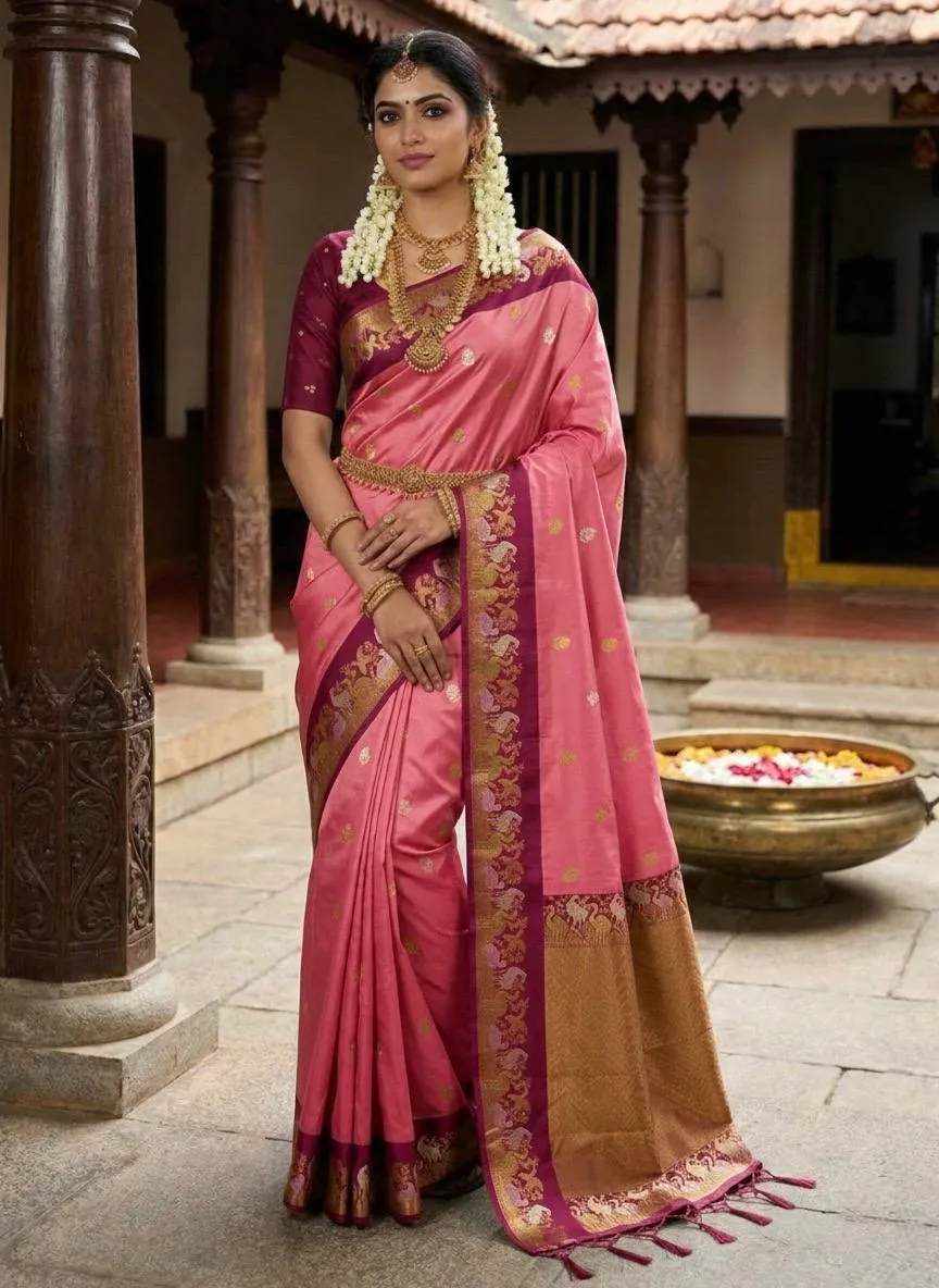 WMS Vol 126 Designer Soft Silk Weaving Work Sarees