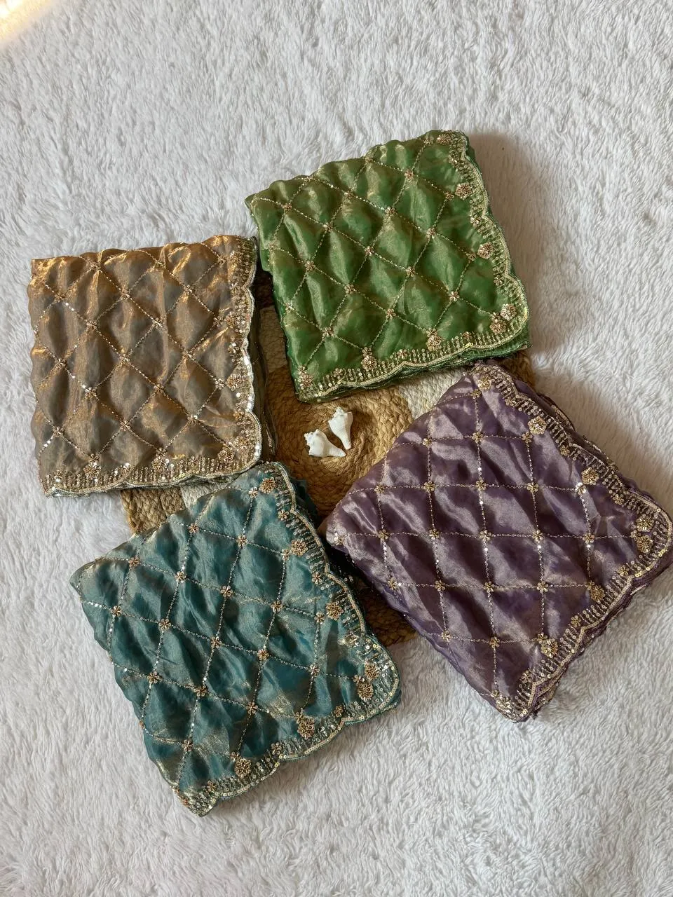 WMS Vol 127 Space Silk Pearl Work Party Wear Sarees