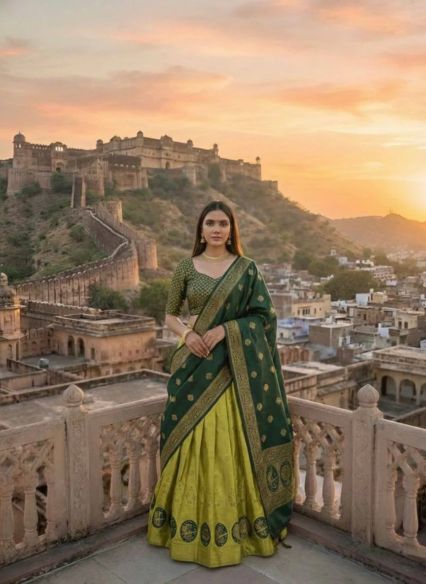 WMS Vol 128 Kanjiveram Silk Zari Waving Lehenga Choli