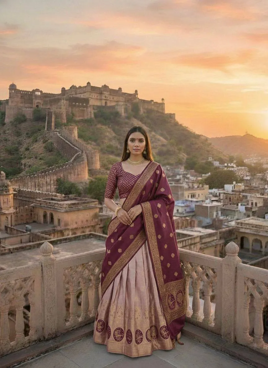 WMS Vol 128 Kanjiveram Silk Zari Waving Lehenga Choli