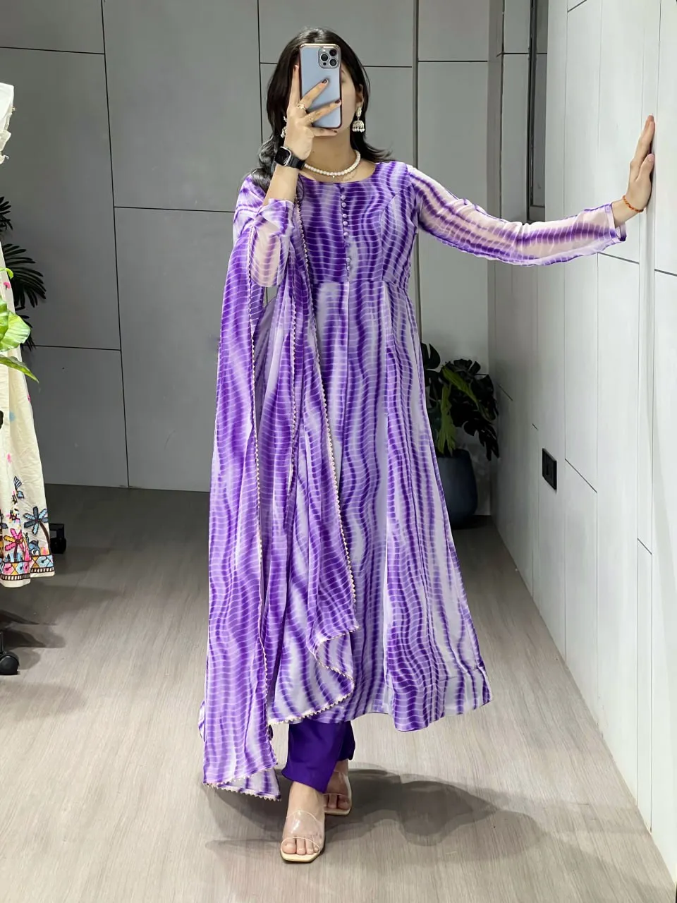 WMT 8231A Weightless Leheriya Printed Readymade Dress