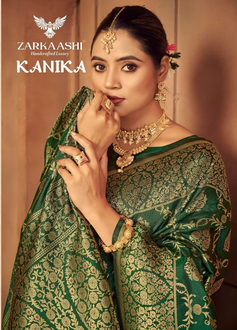 Zarkaashi Kanika Katan Silk Festival Wear Saree Collection Sarees