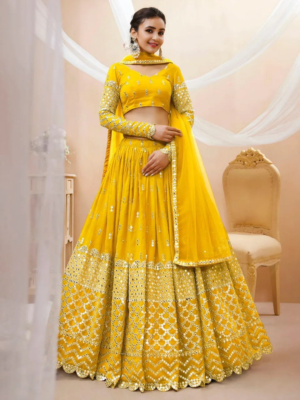Zeel 303 Georgette Haldi Occasion Lehenga Choli
