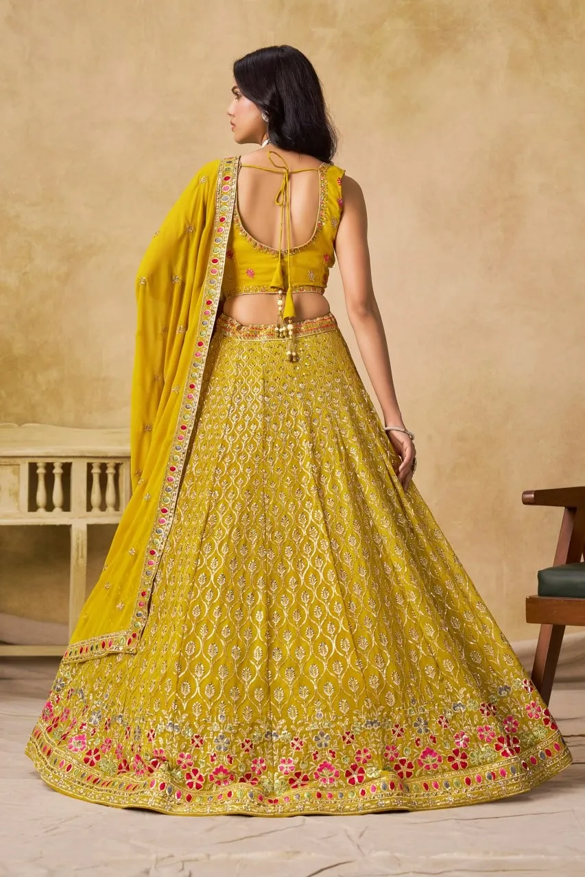 Zeel 5134 Georgette Embroidery Haldi Festival Lehenga Choli