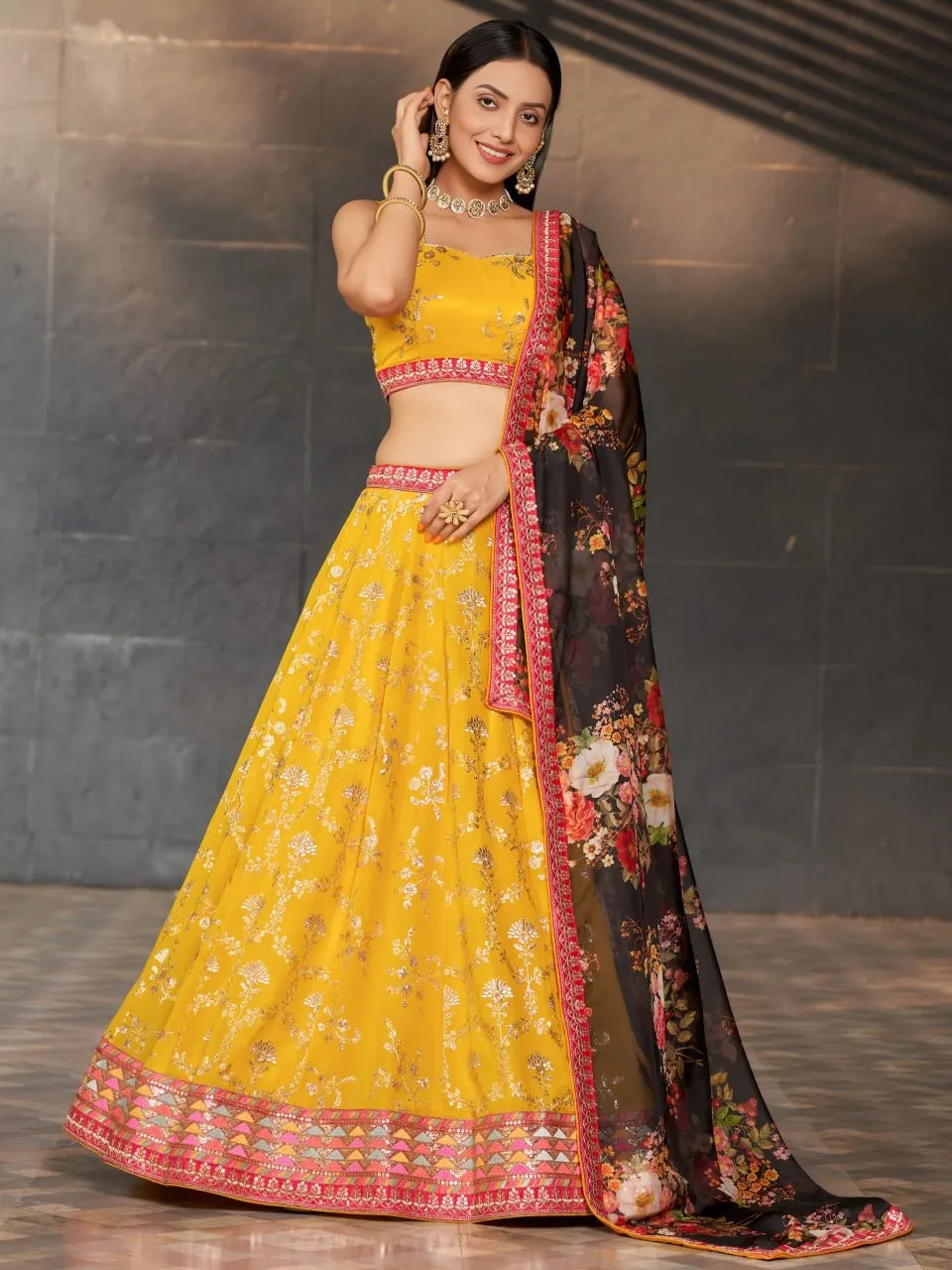 Zeel 8001 Georgette Haldi Occasion Lehenga Choli