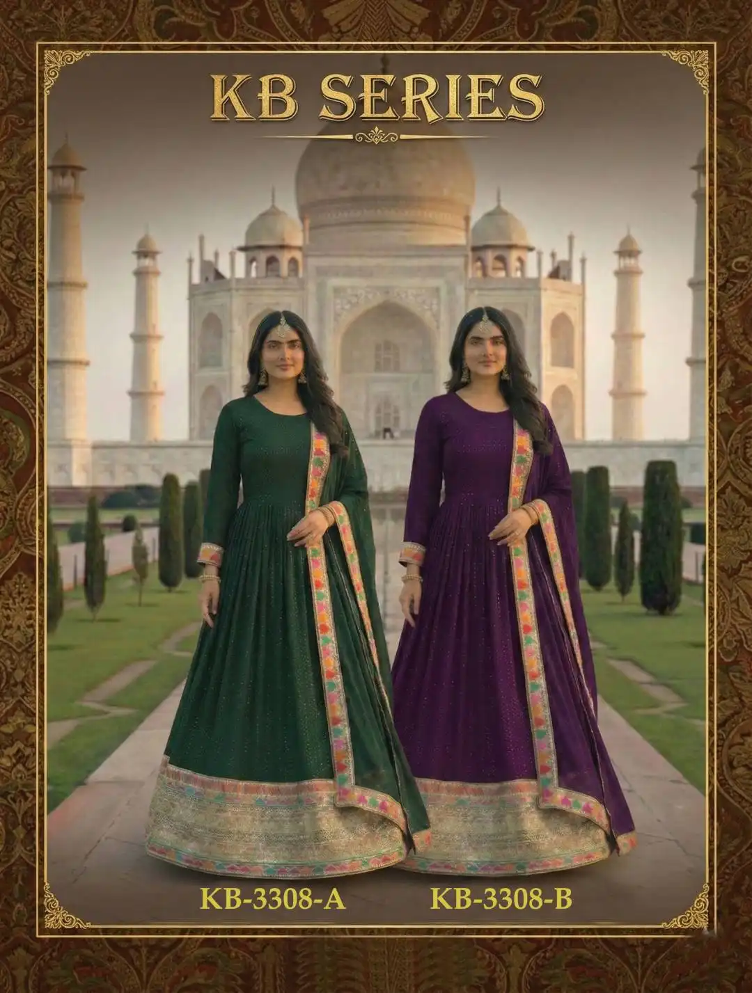 KB 3308 Best Wholesale Gown Market in Surat 2026