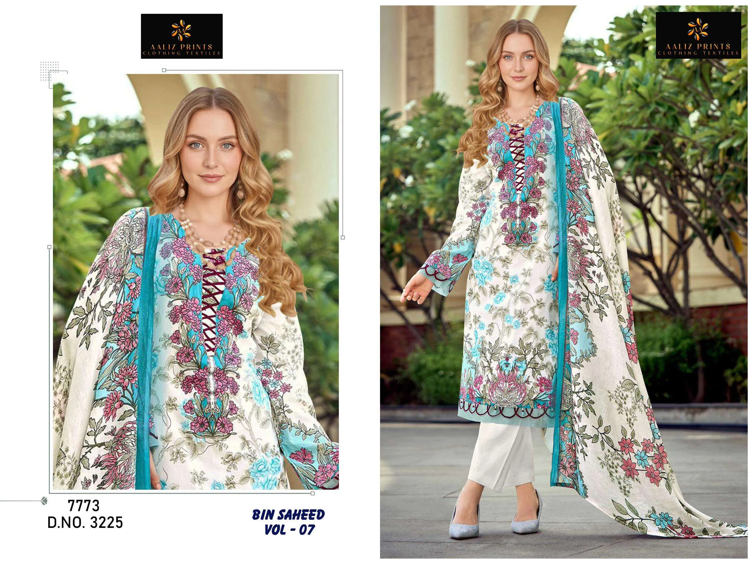 Aaliz Print Bin Saheed Vol 6 Unstitched Suits