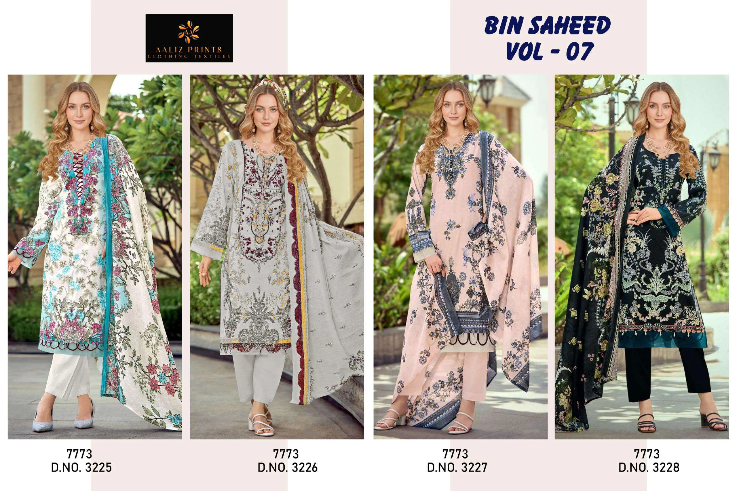Aaliz Print Bin Saheed Vol 6 Unstitched Suits