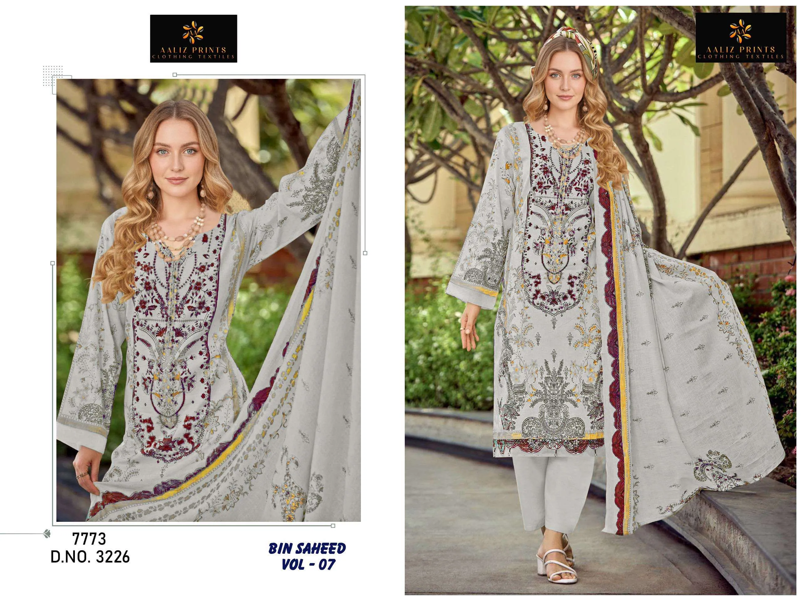 Aaliz Print Bin Saheed Vol 6 Unstitched Suits