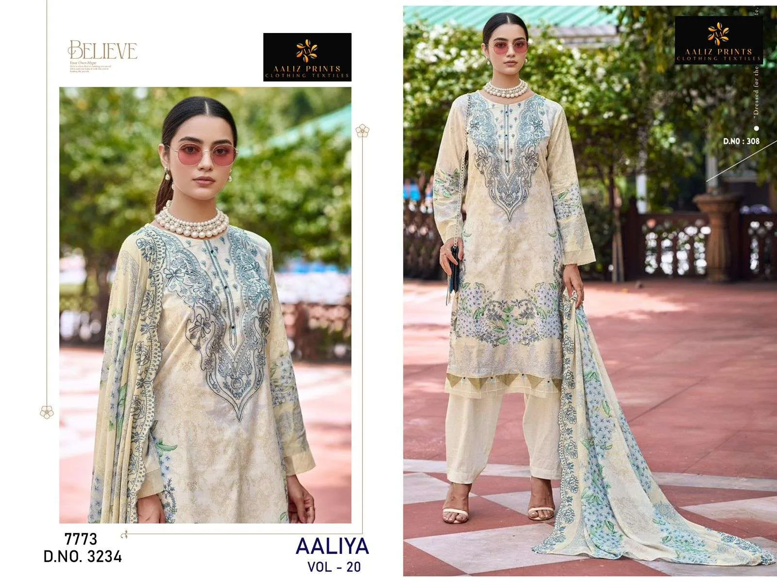 Aaliza Vol 19 Unstitched Suits