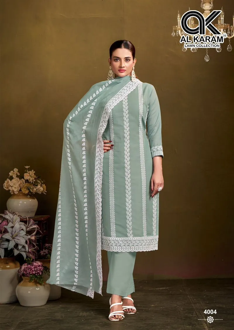 Alkaram Lucknowi Self Work Unstitched Suits