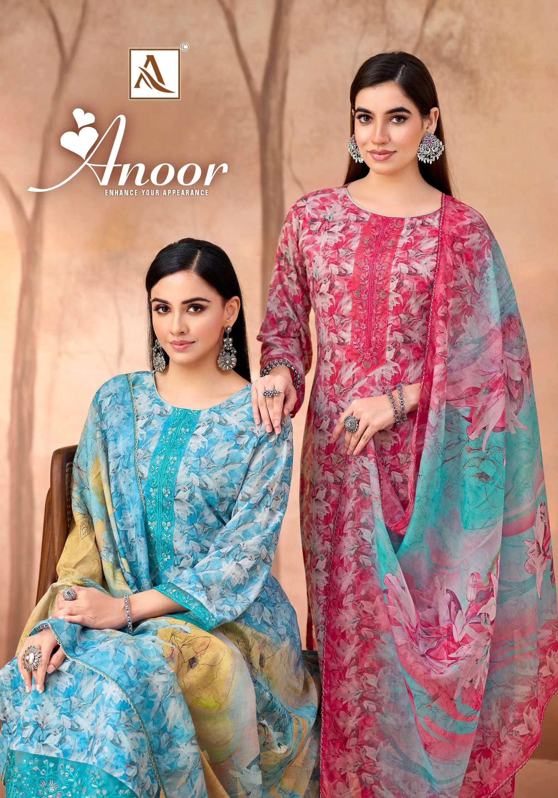 Alok Suits Anoor Semi Stitched Suits