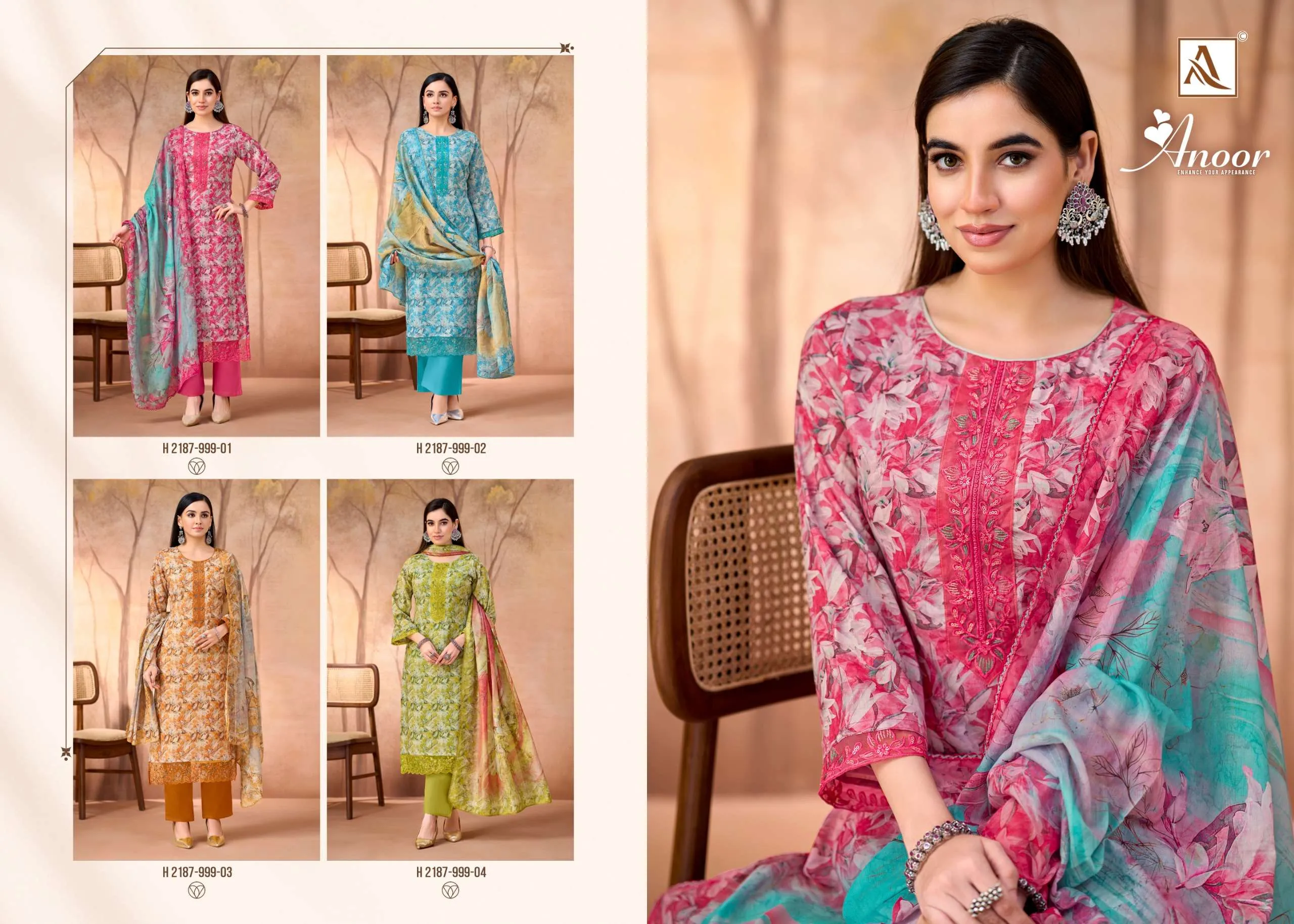 Alok Suits Anoor Semi Stitched Suits