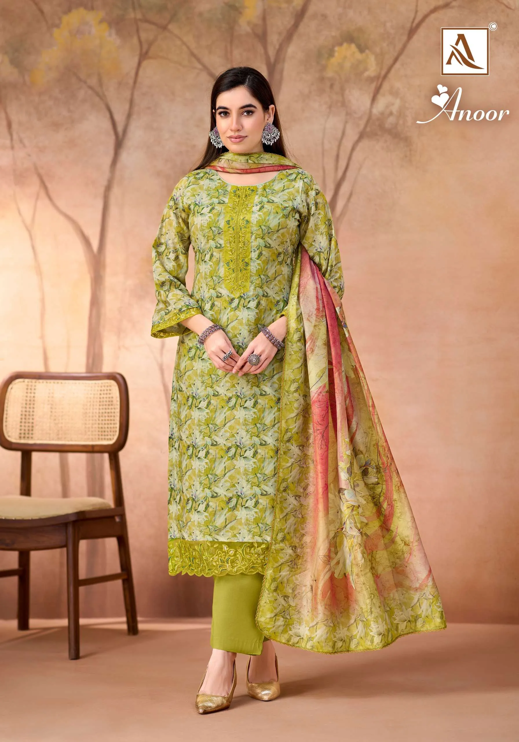 Alok Suits Anoor Semi Stitched Suits