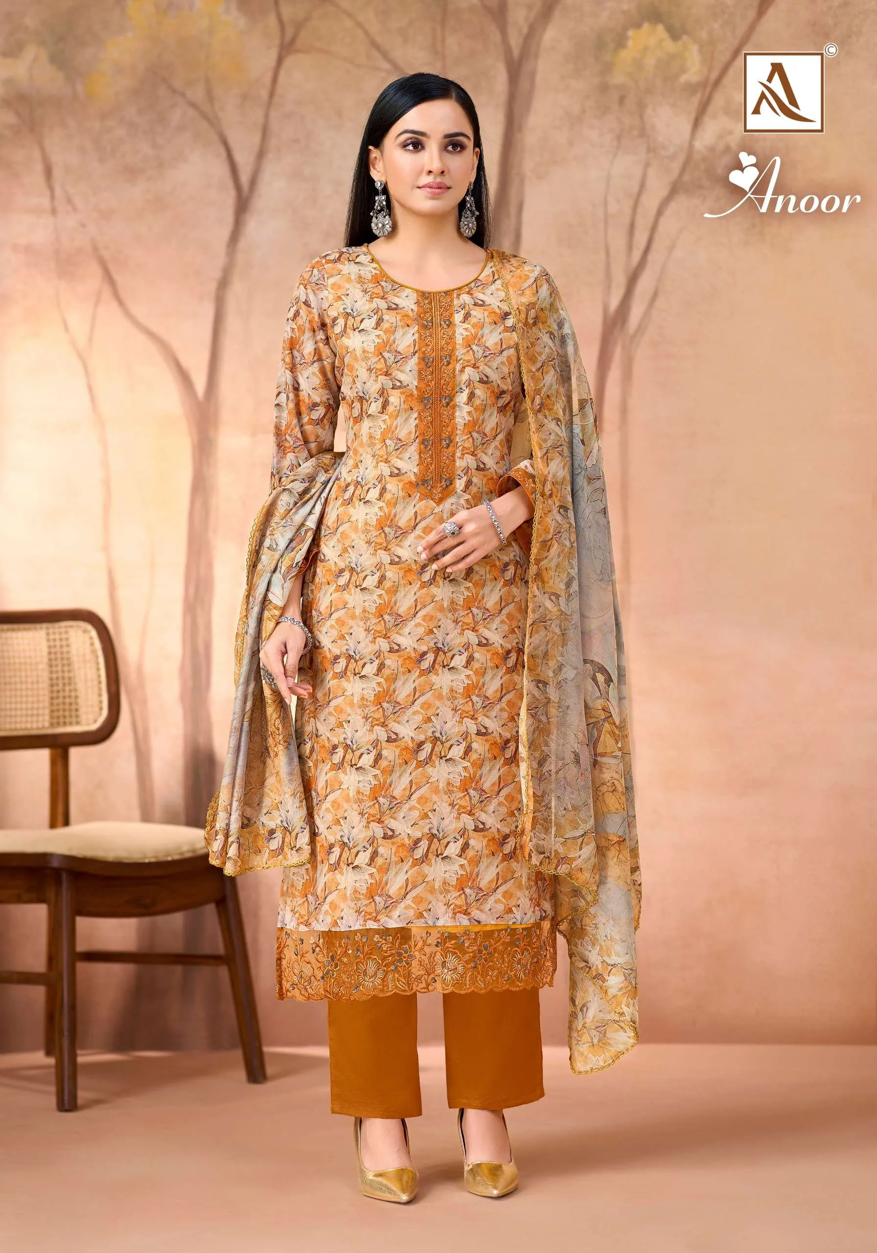Alok Suits Anoor Semi Stitched Suits