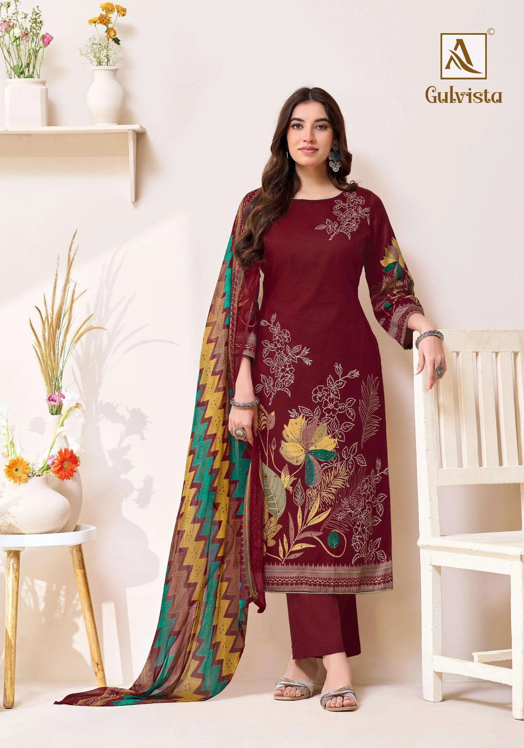 Alok Suits Gulvista Unstitched Suits