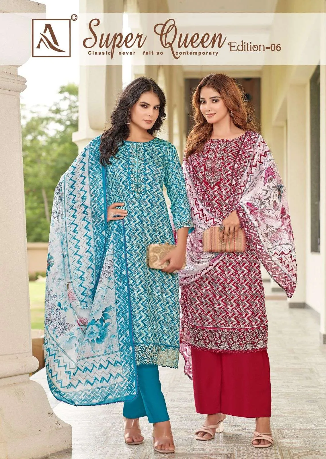 Alok Suits Super Queen Edition 6 Semi Stitched Suits