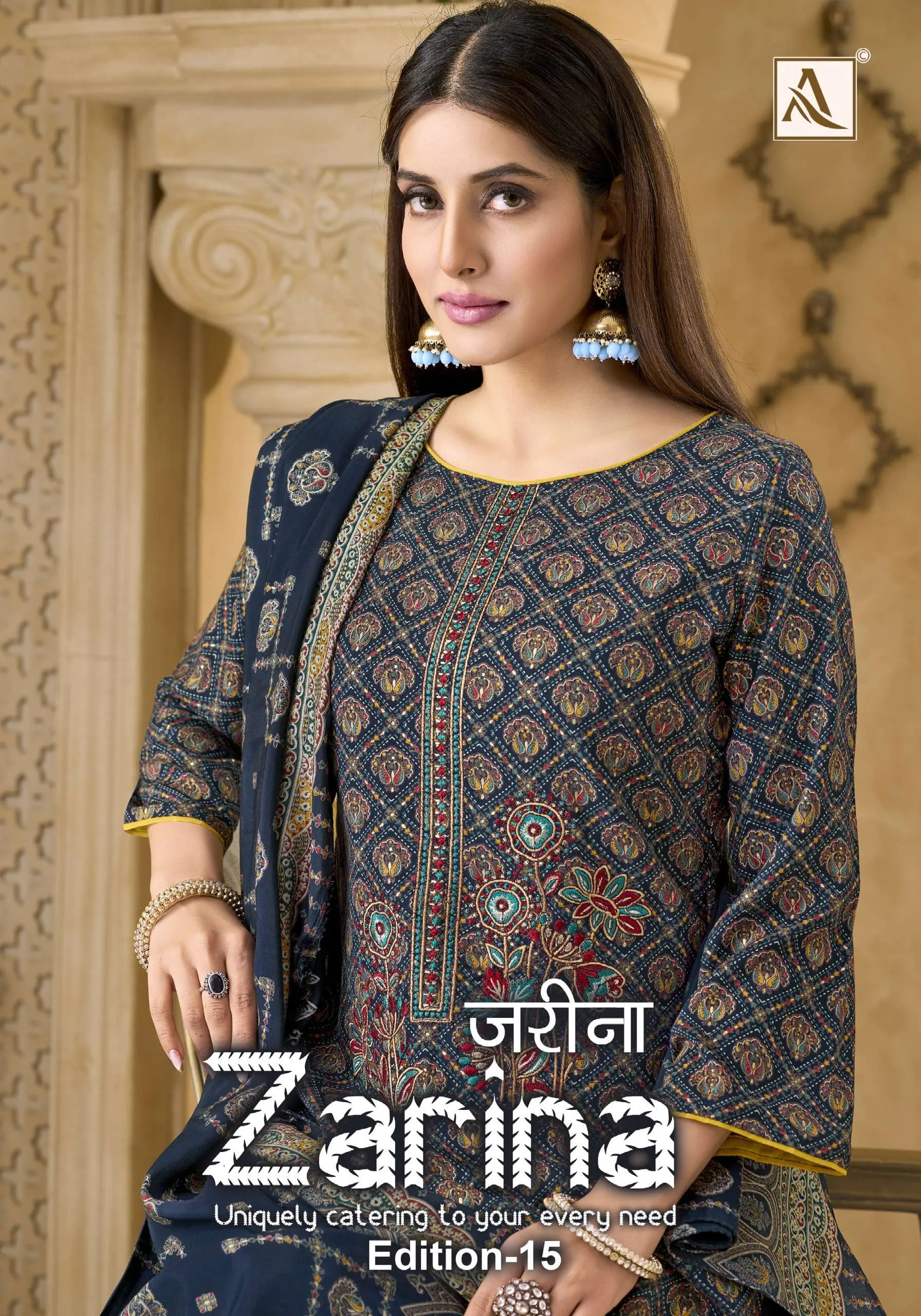 Alok Suits Zarina Edition 15 Semi Stitched Suits