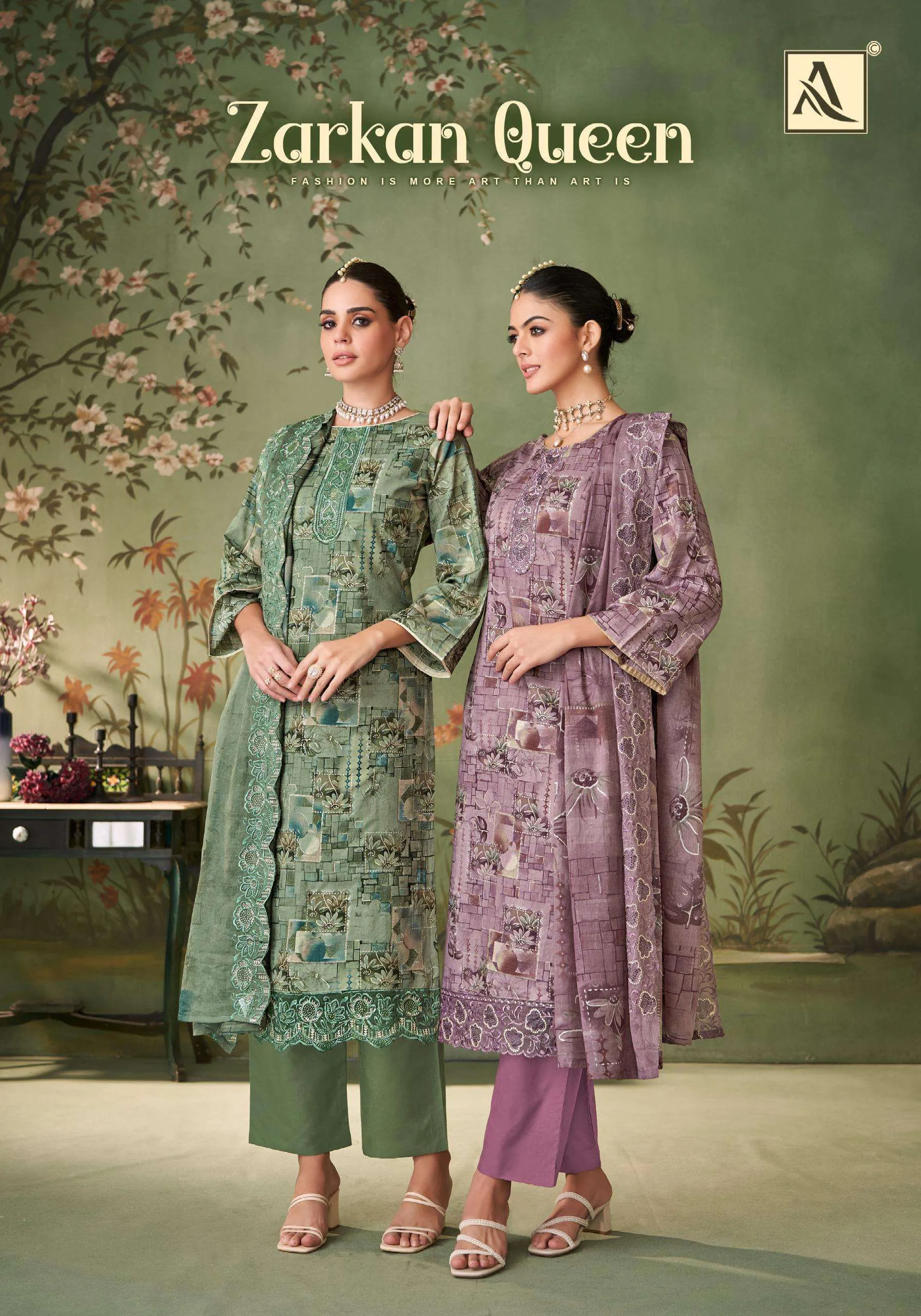 Alok Suits Zarkan Queen Semi Stitched Suits