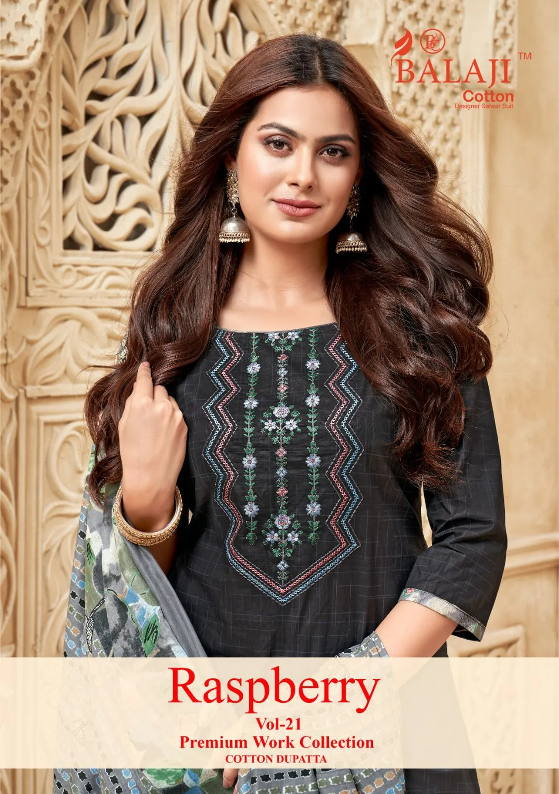 Balaji Cotton Raspberry Vol 21 Unstitched Suits