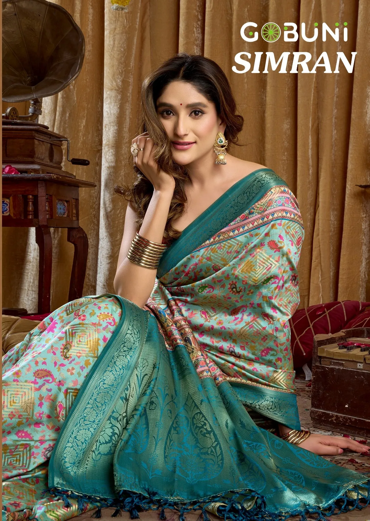 Gobuni Simran Cluster Digital Printed Saree Collection Sarees