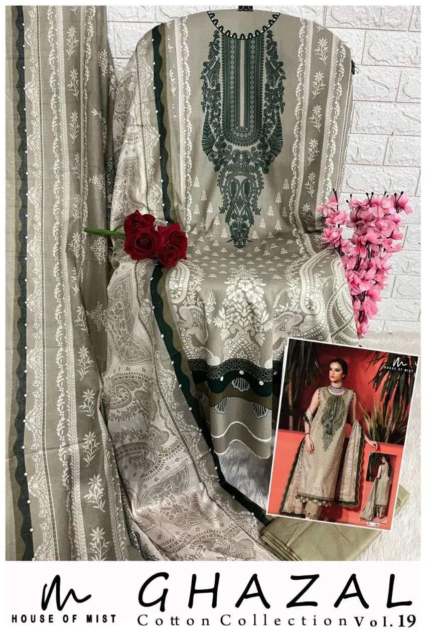House Of Mist Ghazal Cotton Collection Vol 19 Unstitched Suits