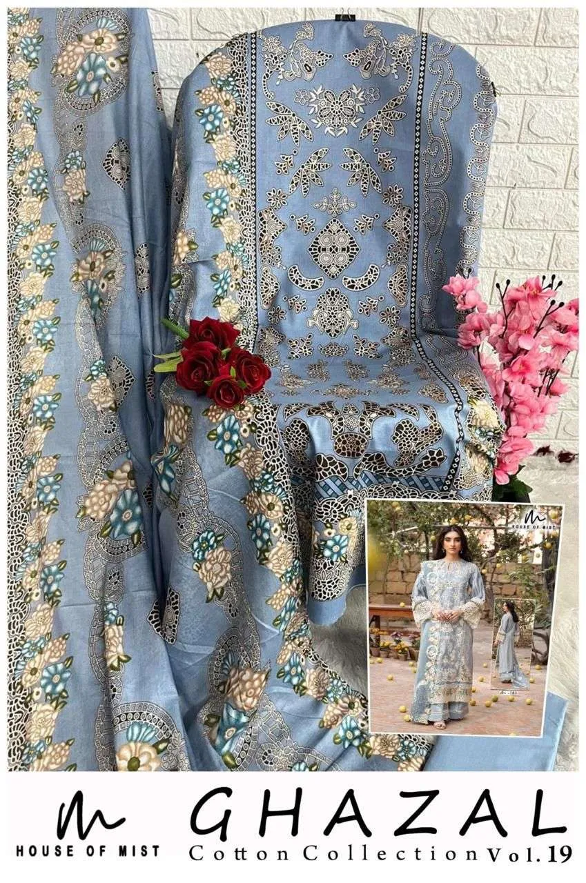 House Of Mist Ghazal Cotton Collection Vol 19 Unstitched Suits