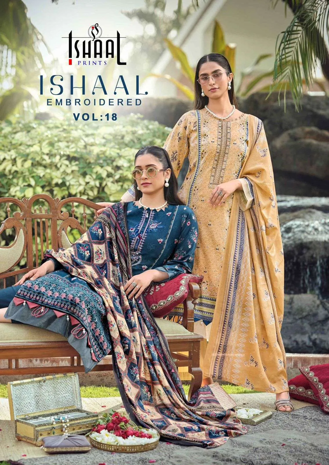 Ishaal Prints Embroidered Vol 18 Semi Stitched Suits