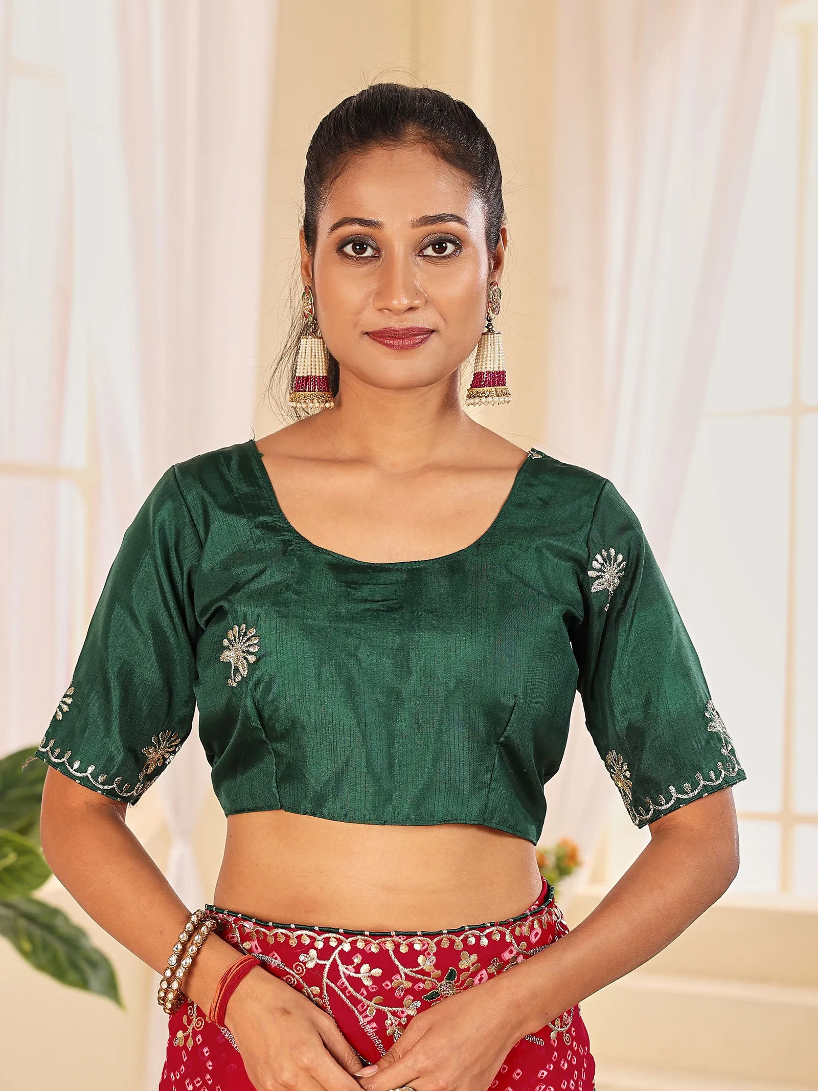 Jalnidhi Ful Patti Georgette with Embroidery Bandhani Saree Collection Sarees