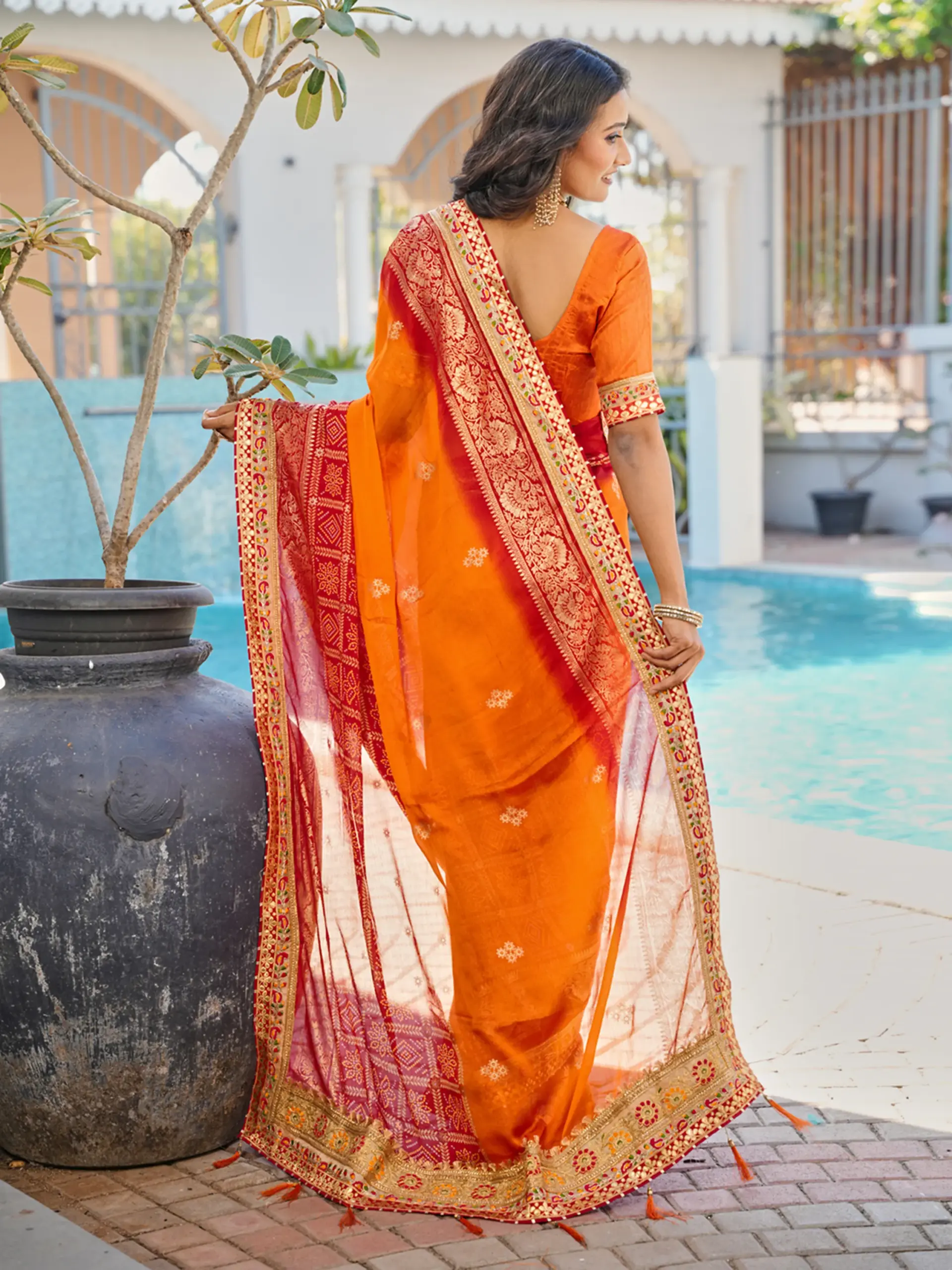 Jalnidhi Swarna Moss Chiffon with Work Saree Collection Sarees