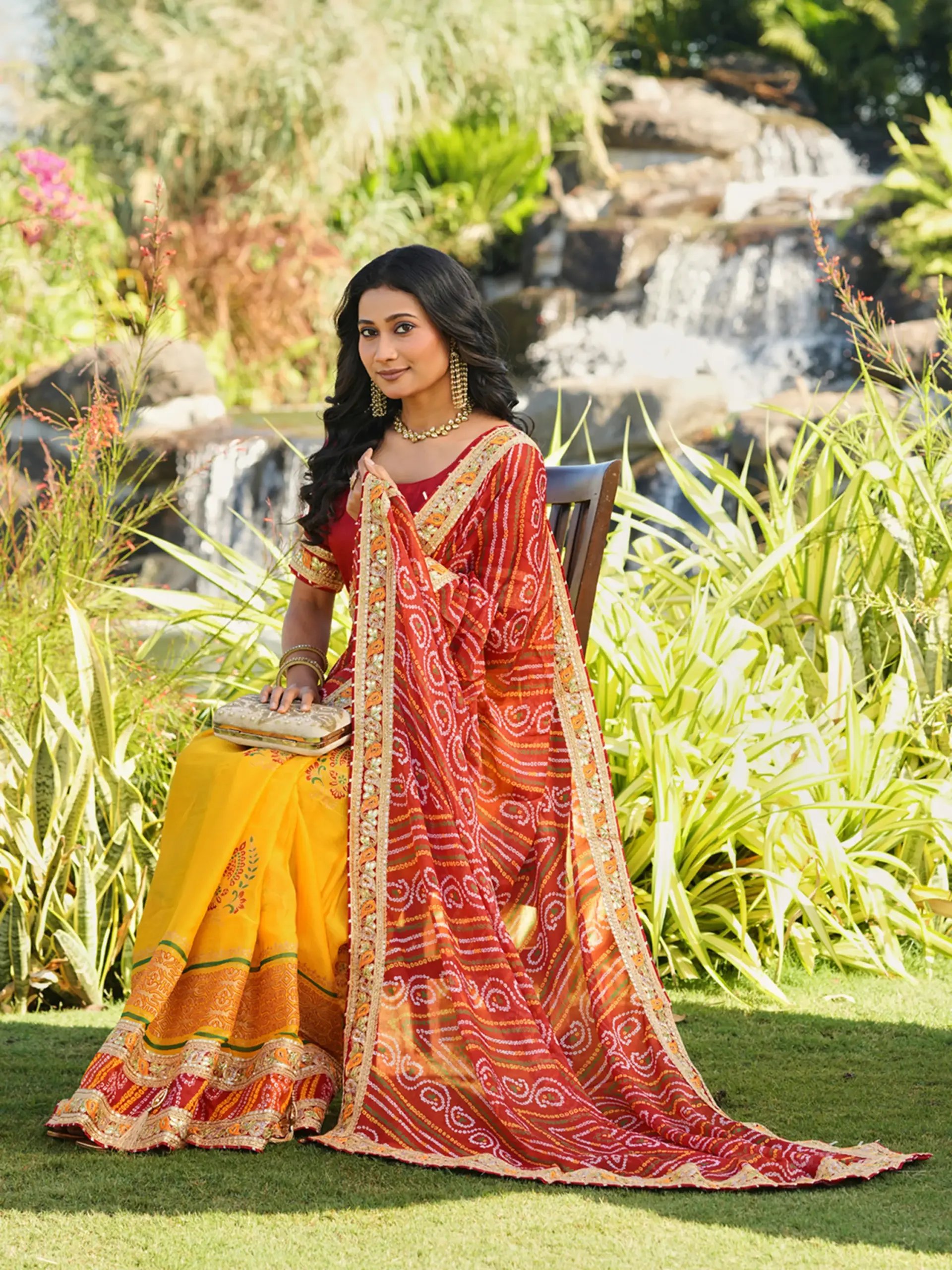 Jalnidhi Swarna Moss Chiffon with Work Saree Collection Sarees