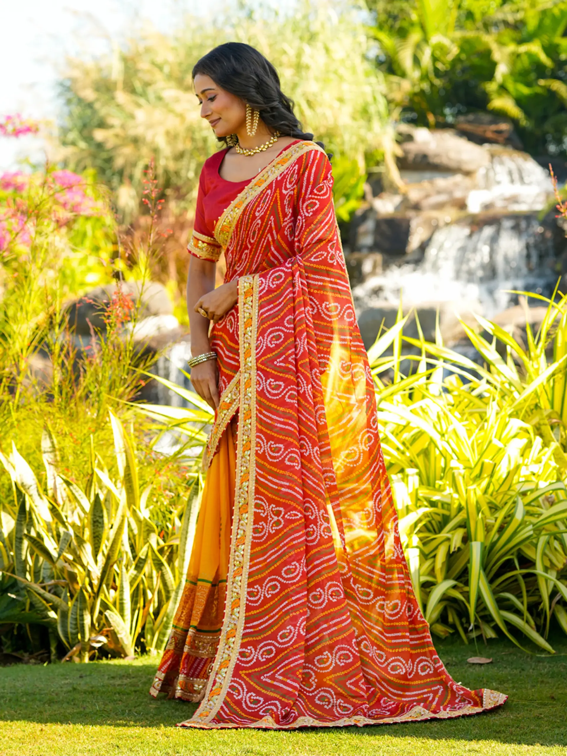 Jalnidhi Swarna Moss Chiffon with Work Saree Collection Sarees