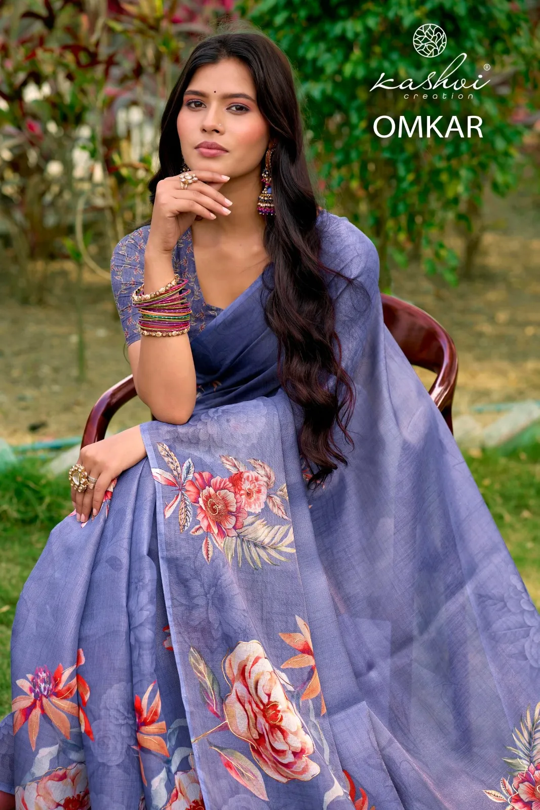 Kashvi Omkar Silk with Foil Work Casual Wear Saree Collection Sarees