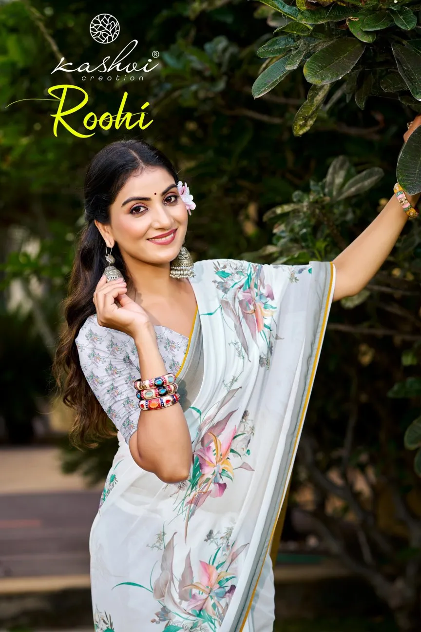 Kashvi Roohi Raga Digital Printed Casual Wear Saree Collection Sarees