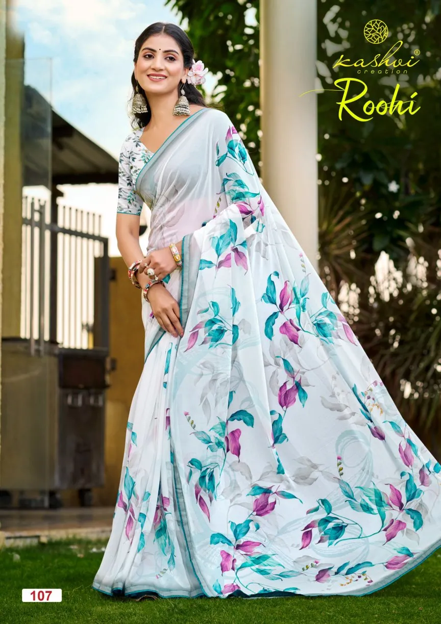 Kashvi Roohi Raga Digital Printed Casual Wear Saree Collection Sarees