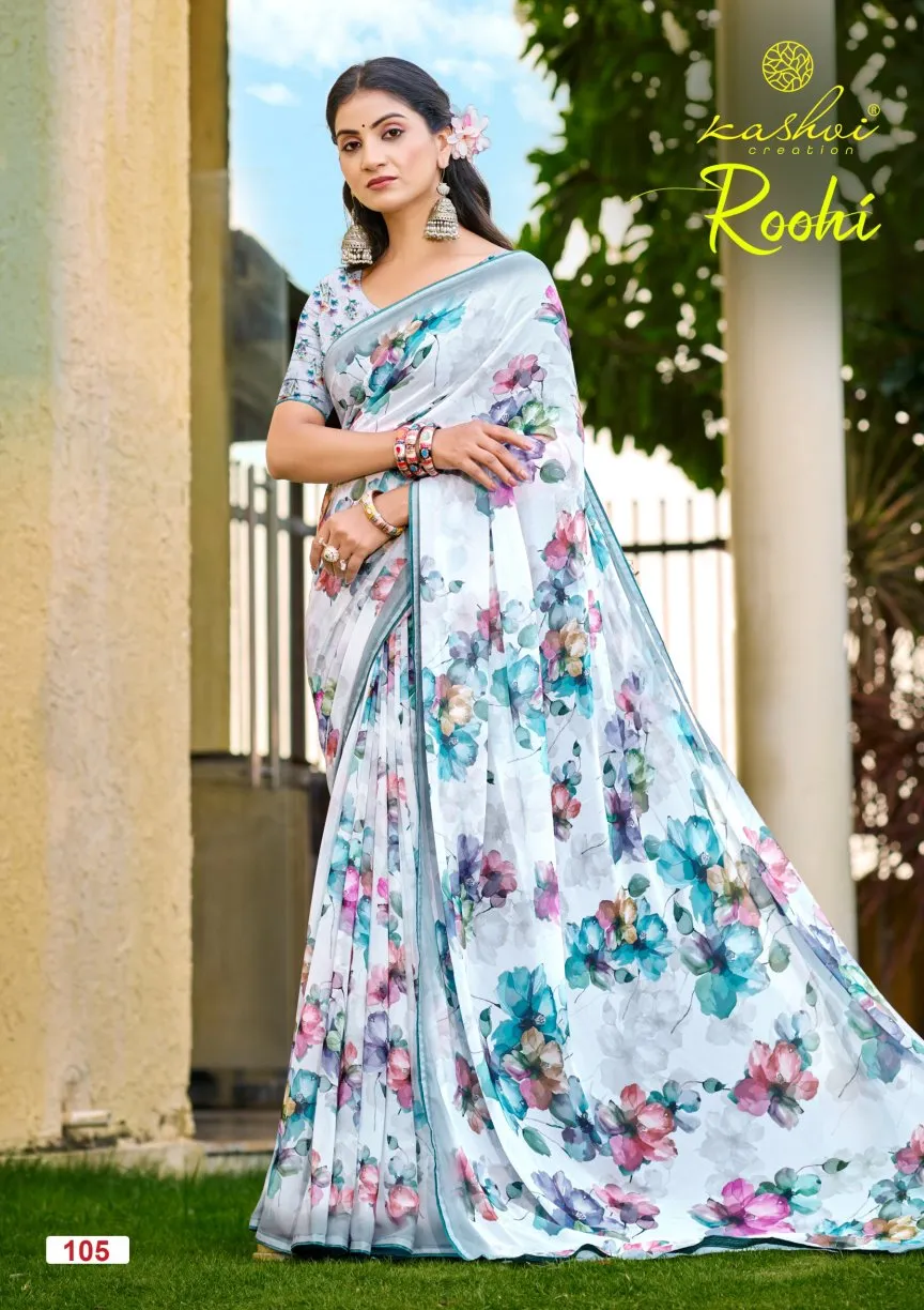 Kashvi Roohi Raga Digital Printed Casual Wear Saree Collection Sarees