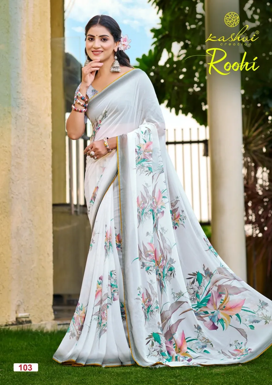 Kashvi Roohi Raga Digital Printed Casual Wear Saree Collection Sarees